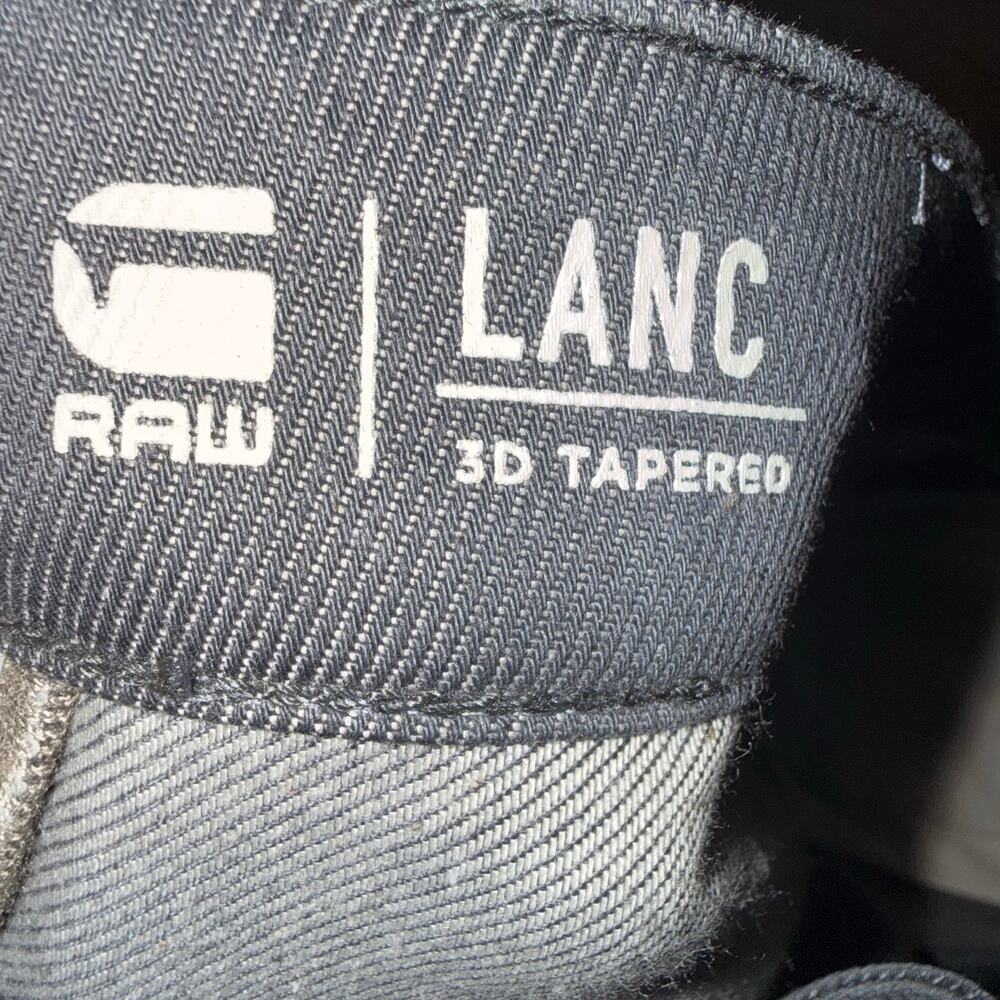 G-Star Raw Men's Lanc 3D Straight Tapered Jeans in Dark Blue Gray Size 36 x 32 - Picture 11 of 12